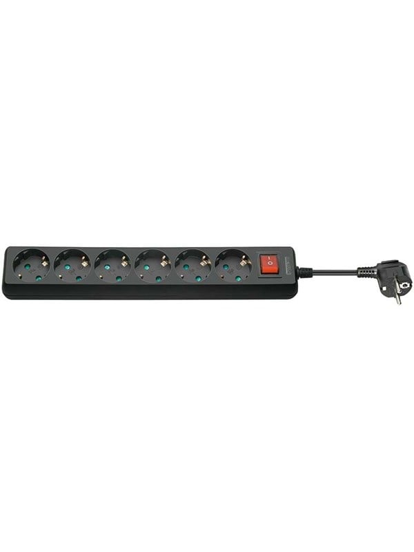 Pro Teho Socket x6 - Bk - Switch - 1.5m