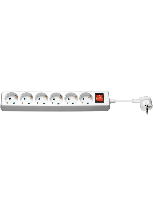 Pro Teho Socket x6 - Wh - Switch - 1.5m