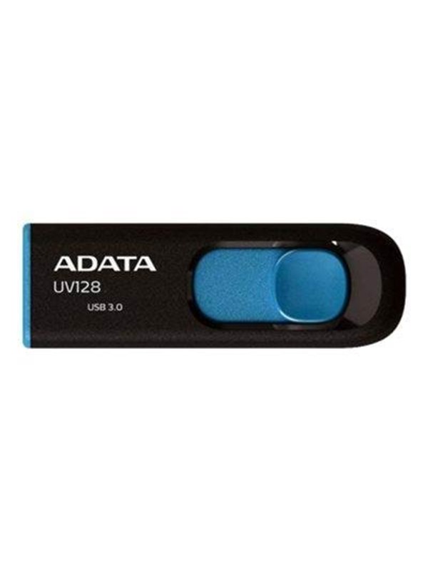 A-DATA DashDrive UV128 USB 3.2 Gen 1 64 Gt -muistitikku, musta/sininen
