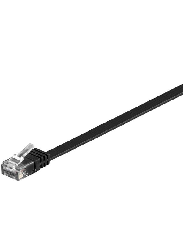 Pro LAN UTP CAT 6 Flat - Musta - 3m - Musta - 3m