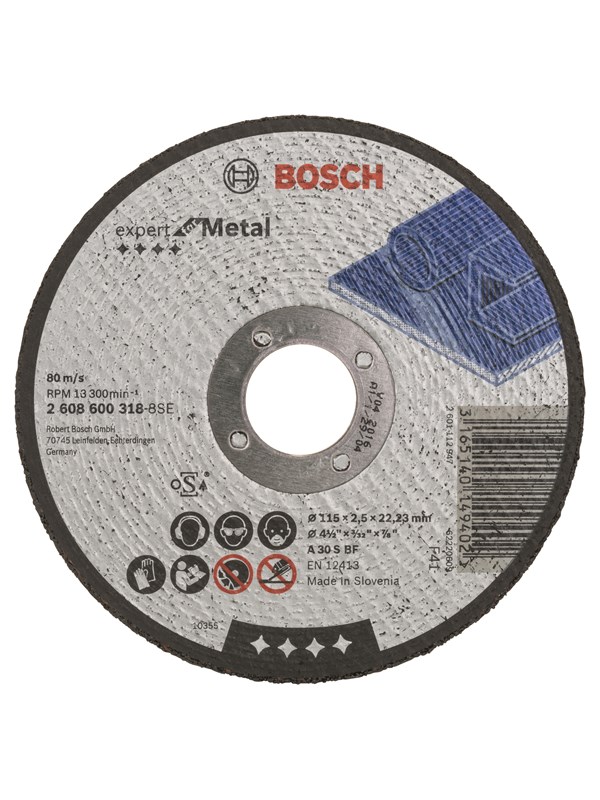 Bosch Katkaisulaikka, suora, Expert for Metal A 30 S BF, 115 mm, 2,5 mm