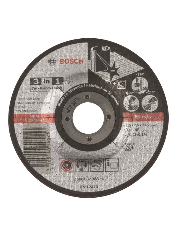 Bosch 3-in-1 -katkaisulaikka A 46 S BF, 115 mm, 2,5 mm