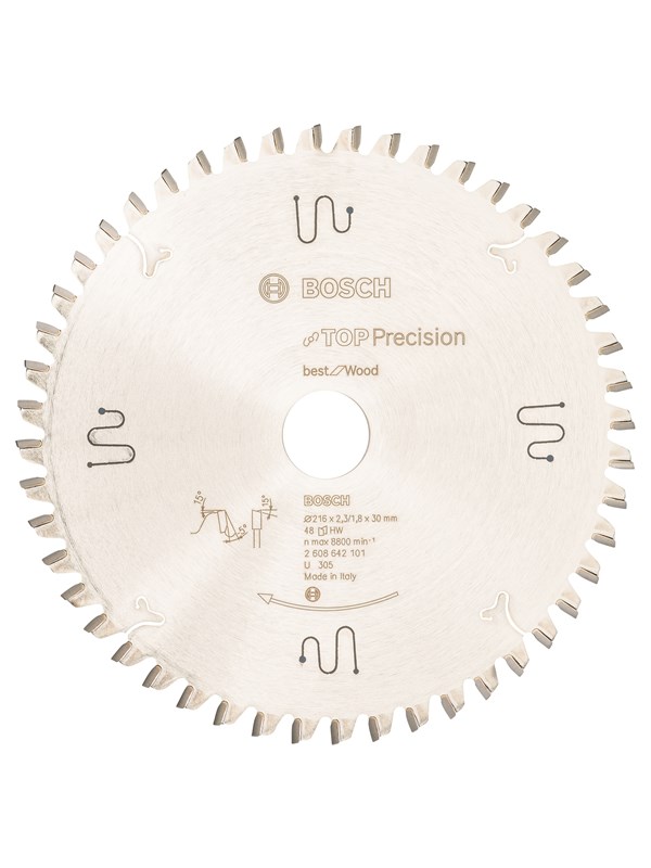 Bosch Pyörösahanterä Top Precision Best for Wood 216 x 30 x 2,3 mm, 48