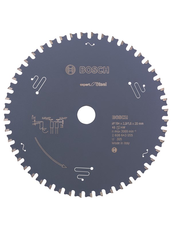 Bosch Pyörösahanterä Expert for Steel 184 x 20 x 2,0 mm, 48
