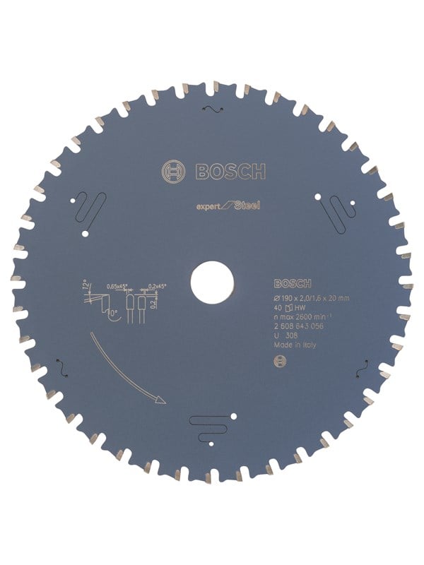 Bosch Pyörösahanterä Expert for Steel 190 x 20 x 2,0 mm, 40