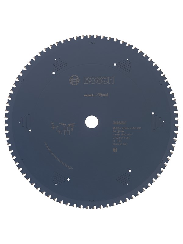 Bosch Pyörösahanterä Expert for Steel 355 x 25,4 x 2,6 mm, 80