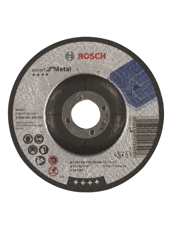 Bosch Katkaisulaikka, taivutettu, Expert for Metal A 30 S BF, 125 mm, 2,5 mm