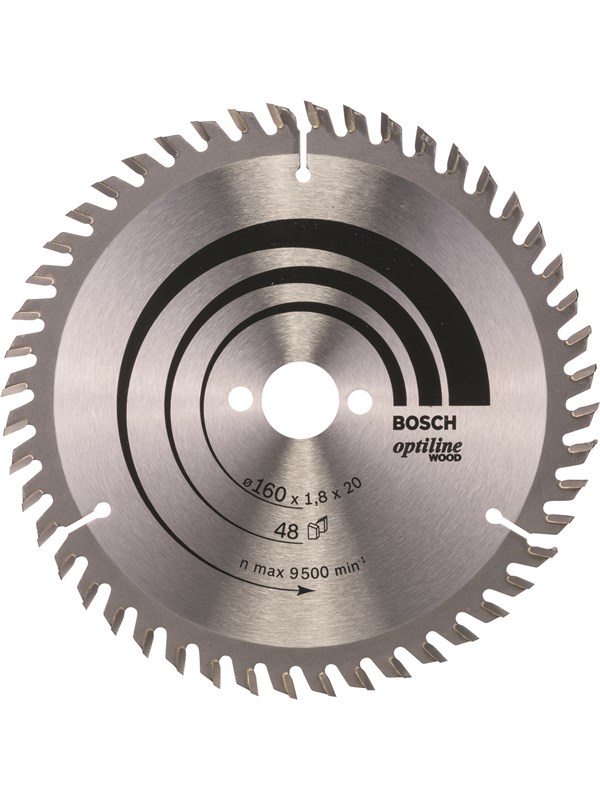 Bosch Pyörösahanterä Optiline Wood 160 x 20/16 x 1,8 mm, 48