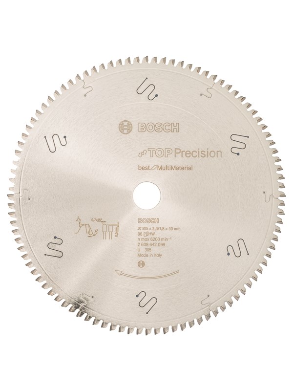 Bosch Pyörösahanterä Top Precision Best for Multi Material 305 x 30 x 2,3 mm, 96