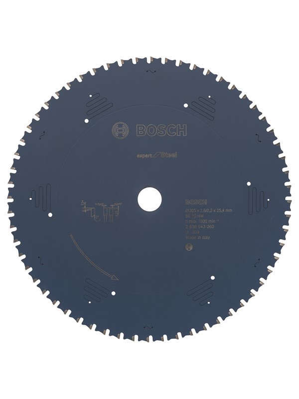 Bosch Pyörösahanterä Expert for Steel 305 x 25,4 x 2,6 mm, 60