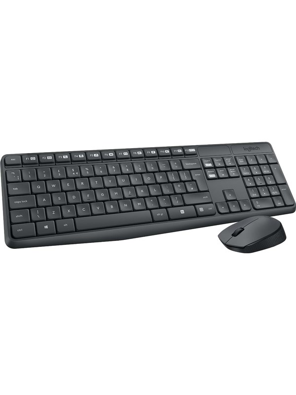 Logitech MK235 Wireless Combo - ND - Näppäimistö ja Hiirisetti - Pohjoismainen - Harmaa