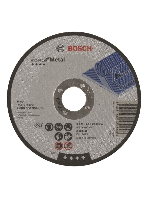 Bosch Katkaisulaikka, suora, Expert for Metal A 30 S BF, 125 mm, 2,5 mm