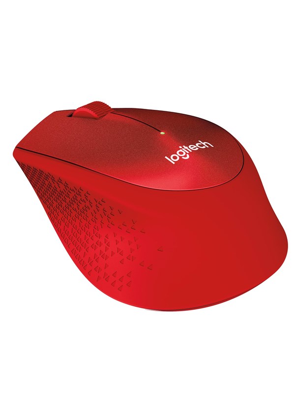 Logitech M330 SILENT PLUS, Oikeakätinen, Mekaaninen, Langaton RF, 1000 DPI, Punainen