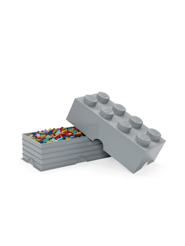 LEGO STORAGE BRICK 8 - MEDIUM STONE Harmaa