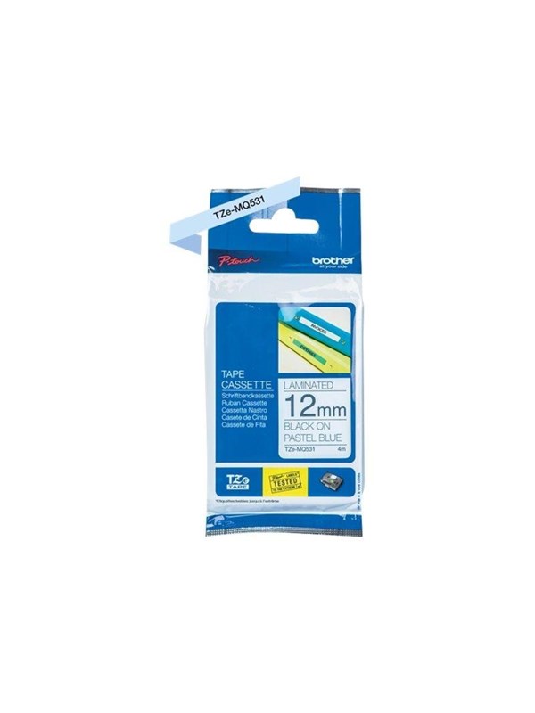 Brother TZe MQ531 tape black/pastel Sininen 12mm/4m