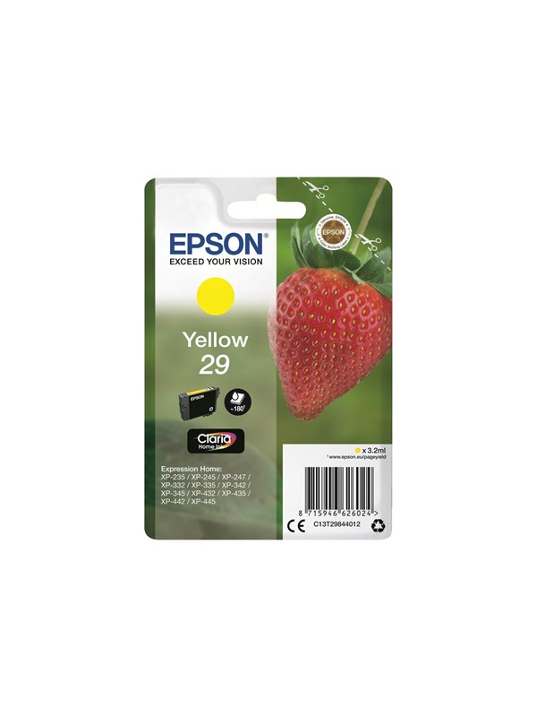 Epson Claria Home 29 -mustekasetti, 3.2 ml, keltainen