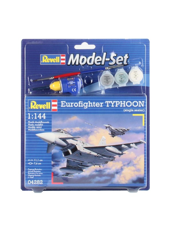 Revell Eurofighter Typhoon, Pienoismallikiinteäsiipinen ilma-alus, Kokoamispakkaus, 1:144, Eurofighter Typhoon, Muovi, Keskitaso