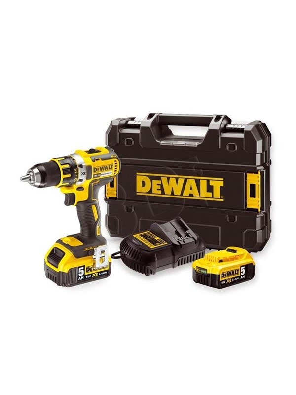 Dewalt Akku -laturi ja laukku18V XR harjaton kompakti porakone - 2 x 5Ah akkua, laturi ja laukku