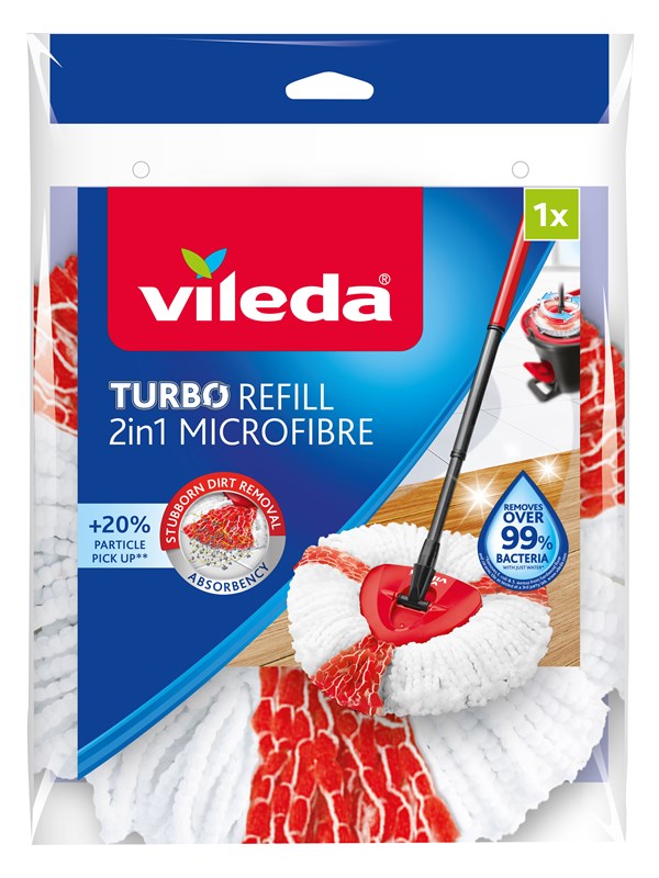 Vileda Helppo pyörivä ja puhdistava Turbo Exktra -mopin pää