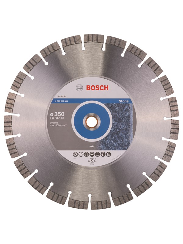 Bosch Timanttikatkaisulaikka Best for Stone 350 x 20,00+25,40 x 3,2 x 15 mm