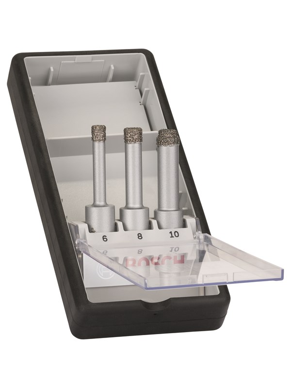 Bosch 3-os. Robust Line -timanttikuivaporanteräsarja Easy Dry Best for Ceramic 6,0; 8,0; 10,0 mm
