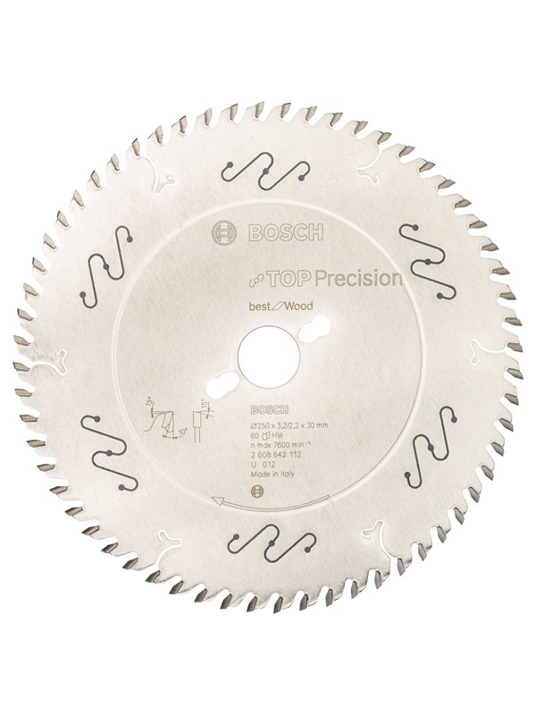 Bosch Pyörösahanterä Top Precision Best for Wood 250 x 30 x 3,2 mm, 60