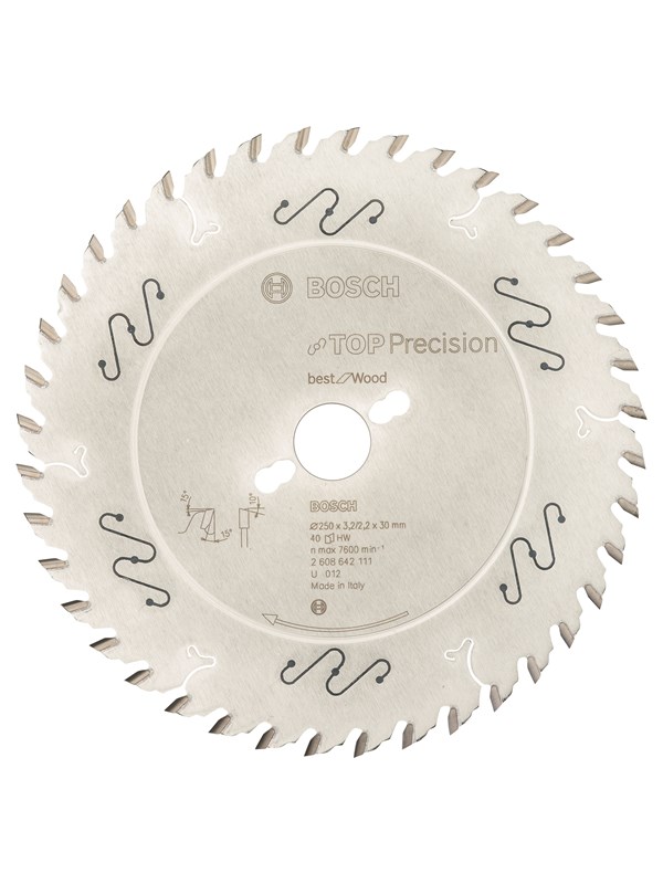 Bosch Pyörösahanterä Top Precision Best for Wood 250 x 30 x 3,2 mm, 40