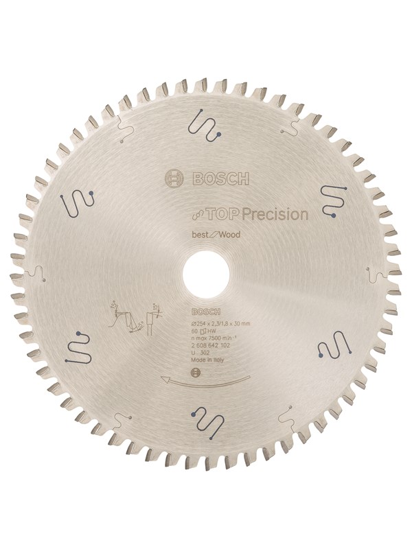 Bosch Pyörösahanterä Top Precision Best for Wood 254 x 30 x 2,3 mm, 60
