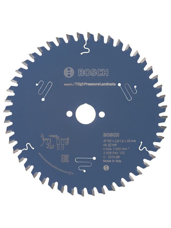 Bosch Pyörösahanterä Expert for High Pressure Laminate 165 x 20 x 2,6 mm, 48