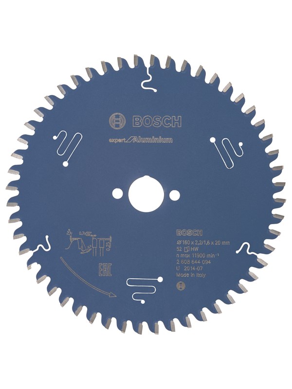 Bosch Pyörösahanterä Expert for Aluminium 160 x 20 x 2,2 mm, 52