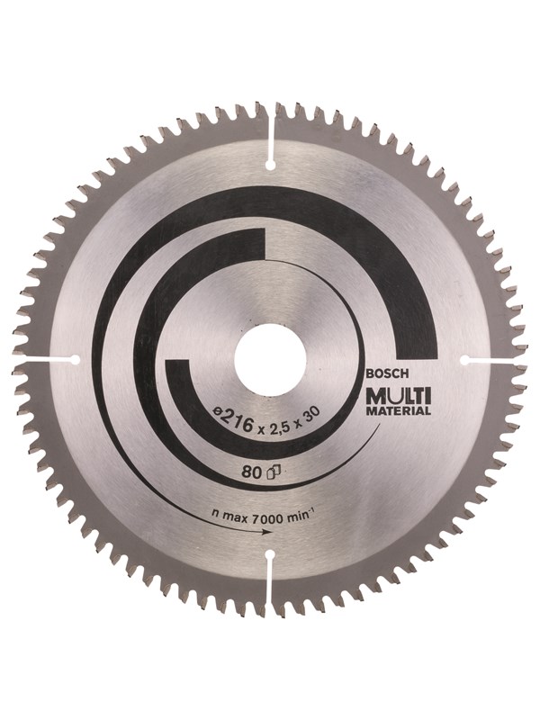 Bosch Pyörösahanterä Multi Material 216 x 30 x 2,5 mm; 80