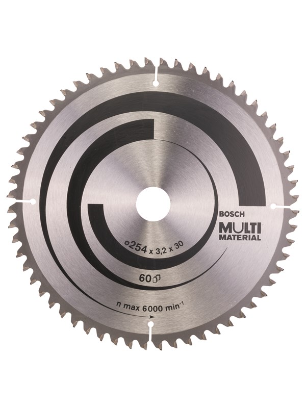 Bosch Pyörösahanterä Multi Material 254 x 30 x 3,2 mm; 60