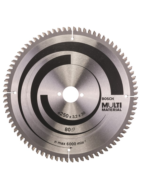 Bosch Pyörösahanterä Multi Material 250 x 30 x 3,2 mm; 80