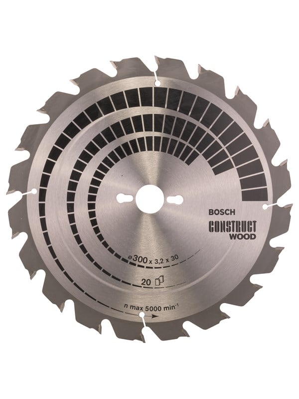Bosch Pyörösahanterä Construct Wood 300 x 30 x 3,2 mm; 20