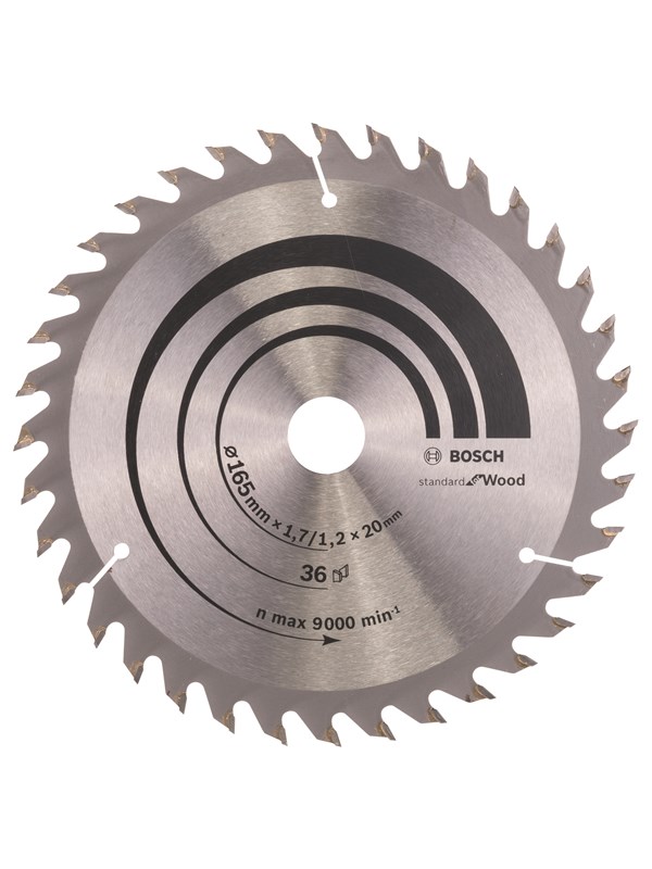 Bosch Pyörösahanterä Optiline Wood 165 x 20/16 x 1,7 mm, 36