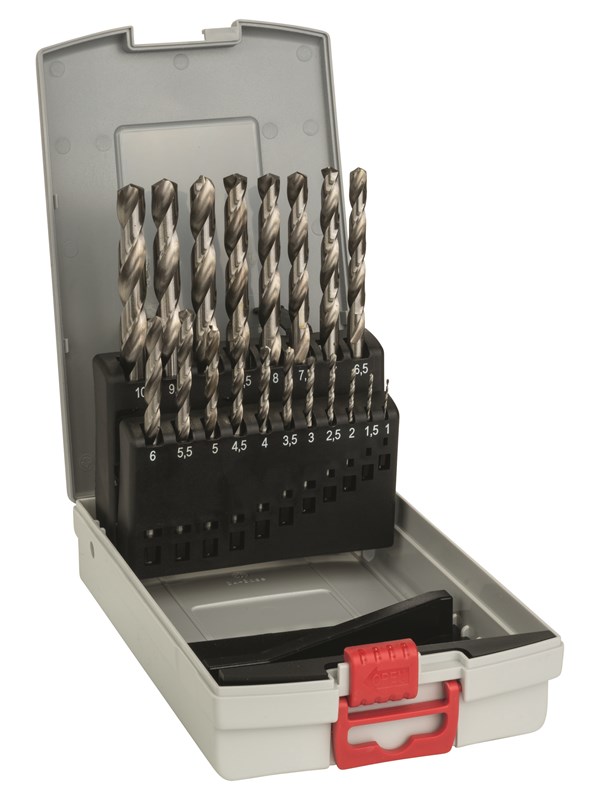 Bosch 19-os. ProBox-metalliporanteräsarja HSS-G, DIN 338, 135° 1-10 mm