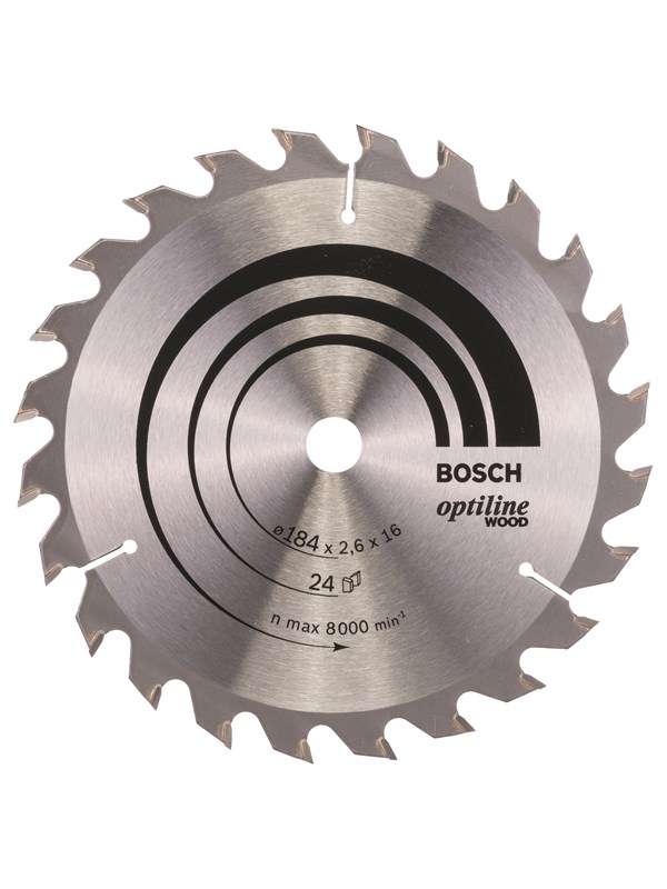 Bosch Pyörösahanterä Optiline Wood 184 x 16 x 2,6 mm, 24
