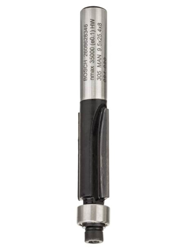 Bosch Tasausjyrsin, 8 mm, D1 9,5 mm, L 25,4 mm, G 68 mm 8 mm, D1 9,5 mm, L 25,4 mm, G 68 mm