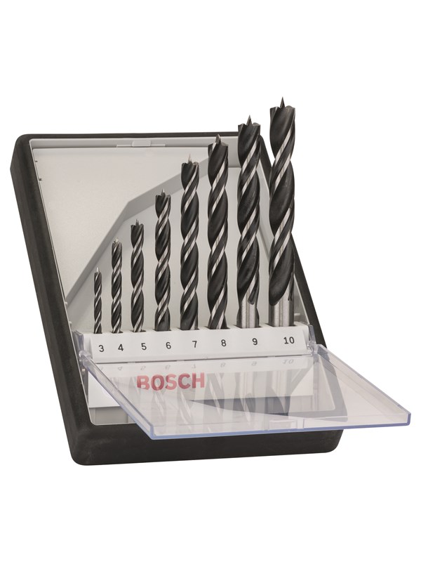 Bosch 8-os. Robust Line -puukierukkaporanteräsarja 3; 4; 5; 6; 7; 8; 9; 10 mm