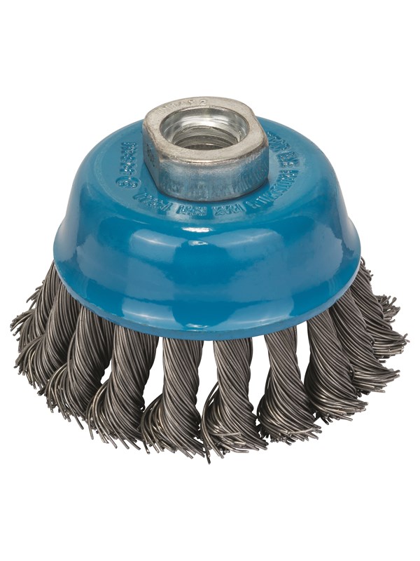 Bosch Kuppiharja, kierretty teräslanka, 75 75 mm, 0,5 mm, M14