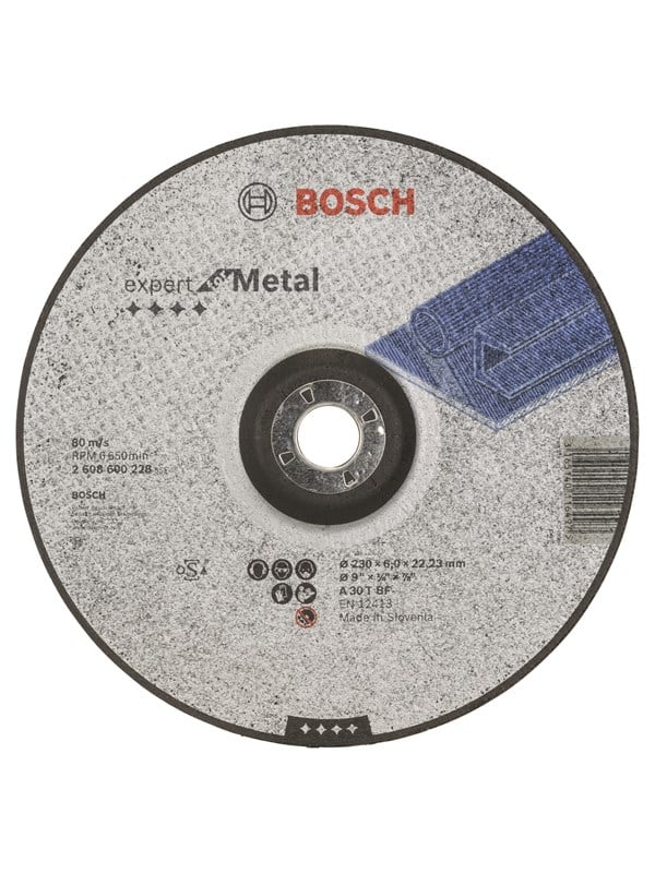 Bosch Hiomalaikka, taivutettu, Expert for Metal A 30 T BF, 230 mm, 6,0 mm