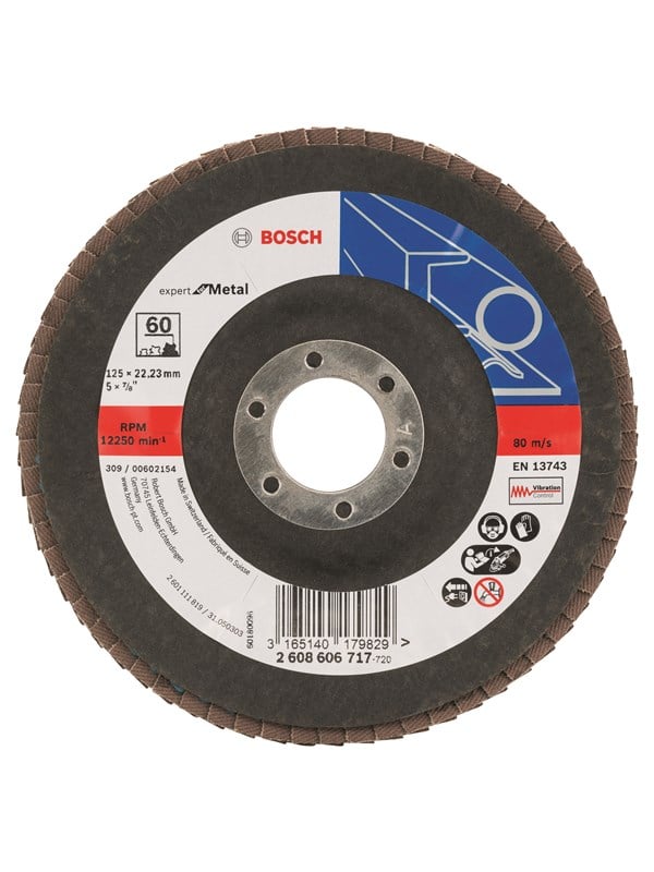 Bosch Tasoliuskalaikka X551, Expert for Metal Ø= 125 mm; K= 60, taivutettu