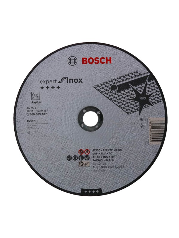 Bosch Katkaisulaikka, suora, Expert for Inox - Rapido AS 46 T INOX BF, 230 mm, 1,9 mm
