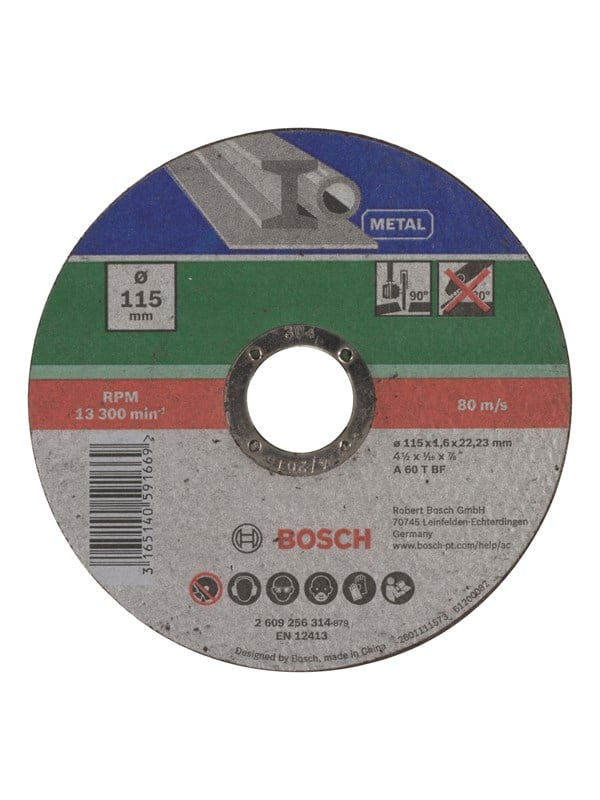 Bosch Katkaisulaikka suora, metalli Ø 115 mm; vahvuus= 1,6 mm
