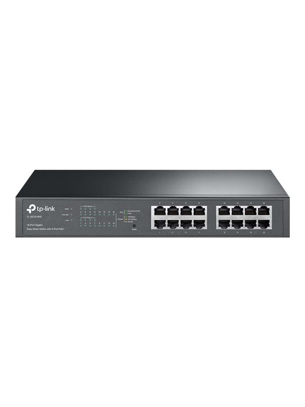 TP-Link TL-SG1016PE 16-porttinen Gigabit Easy Smart -kytkin, jossa on 8-porttinen PoE+.