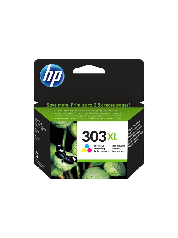 HP 303XL / T6N03AE - High Kapasiteetti Tri-Color (Cyan Magenta Yellow) Ink