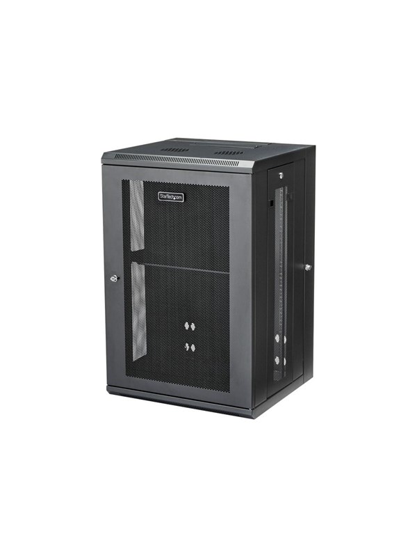 StarTech.com RK1820WALHM - 18U - 4-Port Wall Mount Rack Cabinet (Includes 1U Shelf)
