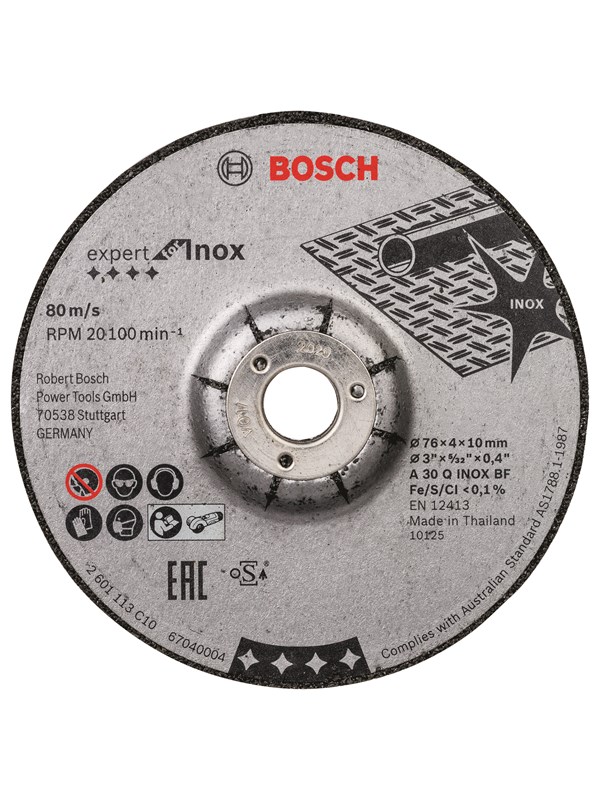 Bosch Expert for INOX 2 kpl x 76 x 4 x 10mm hiomalaikka A 30 Q INOX BF; 76mm; 4mm; 10mm
