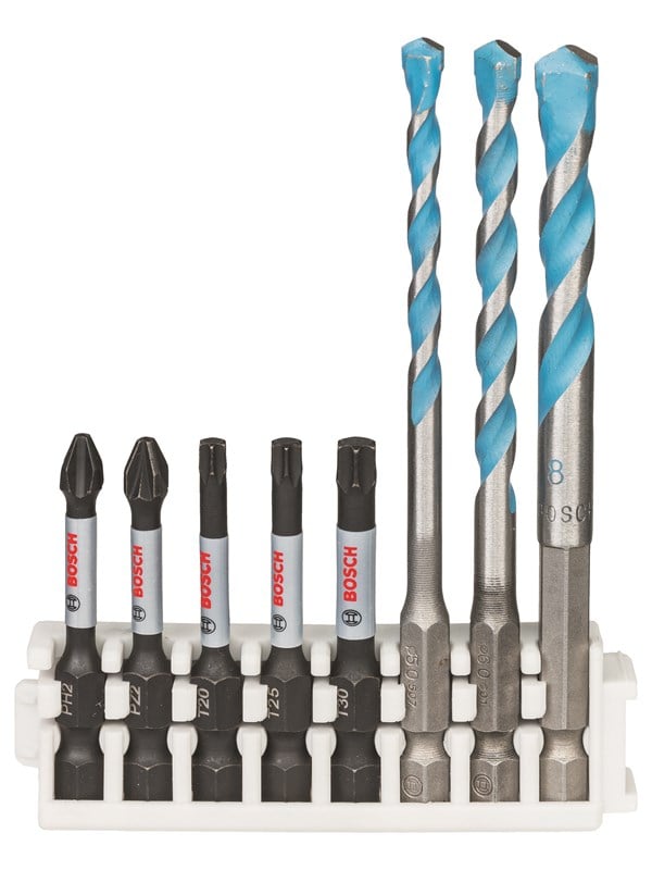 Bosch Hex-9 MultiConstruction 5,6,8mm; Impact Power -ruuvauskärki 50mm PH2, PZ2, T20, T25, T30