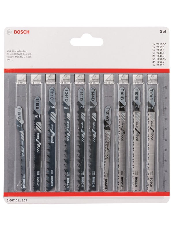 Bosch 10-os. pistosahanteräsarja Wood